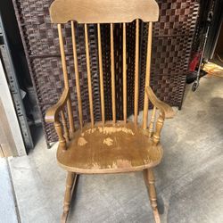 wooden rocking chair