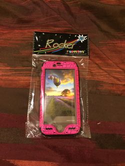 Apple iPhone 6, 6s (4.7) Fluorescent Hot Pink Crackle Pattern