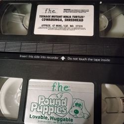 TMNT Cowabunga Shredhead & Pound Puppies VHS Lot