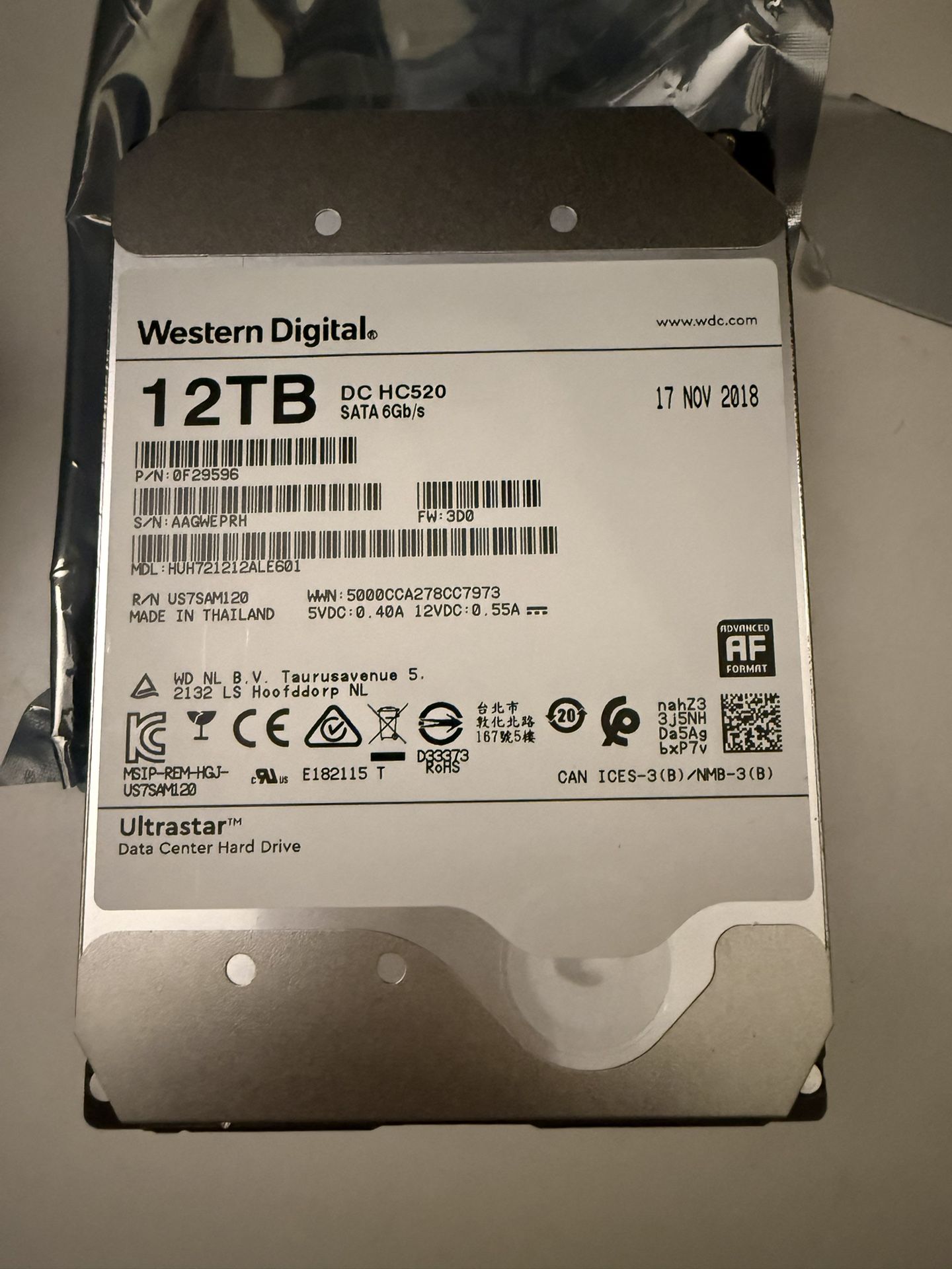 12 TB SATA HDD