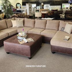 SPECIAL SALE!!! Huge Sectional With Chaise/ Made In The USA/ Different Colors & Materials Available 