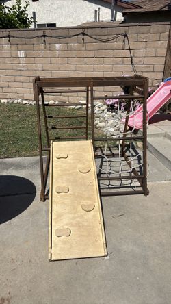 Toddler wooden jungle gym