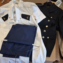US Army Military Men ASU Uniform Coat Jacket NCO Pants Shirts White Long Short Sleeve Set Trousers Dress Blue 