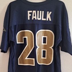 Vintage Marshall Faulk St Louis Rams Jersey Mens Medium Blue #28