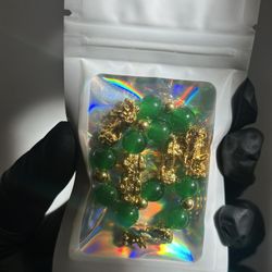 Pixiu Bracelet – Green & Gold