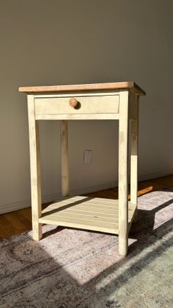 Farmhouse Wooden Side Table