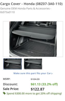 2012-2016 Honda CRV Cargo Cover.
