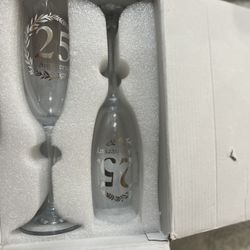 25th Anniversary Champagne Flutes