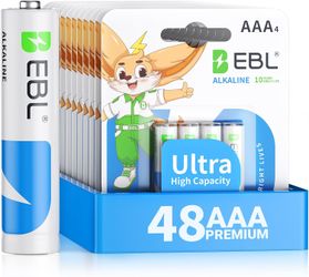 EBL AAA Alkaline Batteries 4 Count, 1 Pack, 1.5V Non-Rechargeable Triple A Batteries