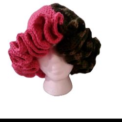 Pink And Camouflage Ruffle Hat