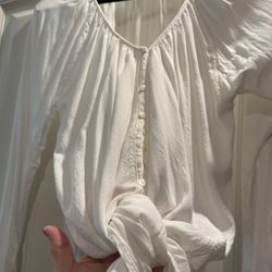 Blouse Off White - Karen Kane - Pirate Peasant Halloween Outfit Costume Size Small