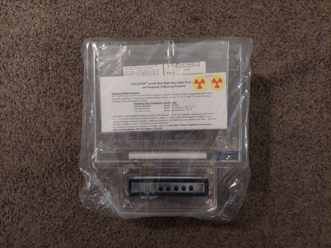 Nalgene Beta Shielding Benchtop Lock Box (SEALED) [NOS]