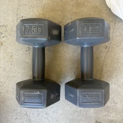 Plastic 7.5 Lb Dumbbell Pair
