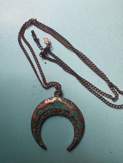 Aztec moon necklace