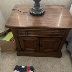 Wood complete Bedroom Set Nightstand Dresser Armoire I