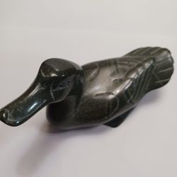Vintage Black Marble Duck