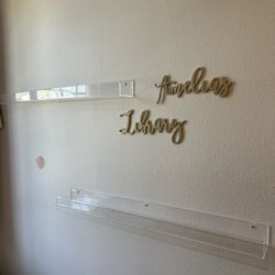 36 Inch Acrylic Floating Bookshelves 