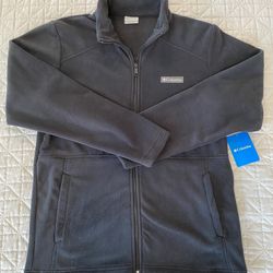 Men's Medium Columbia Castle Dale Full Zip Black Fleece Jacket