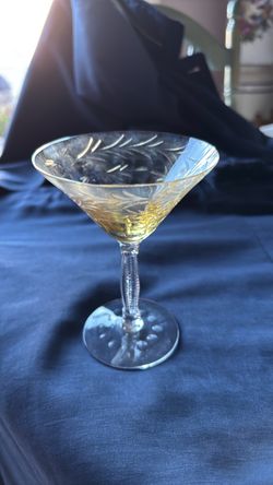 Amber cocktail glass (1) Vintage