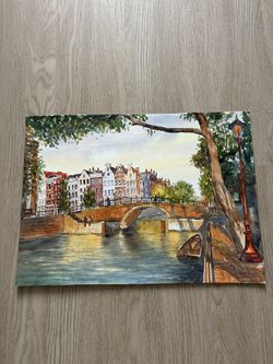 Watercolor Painting Of Holland