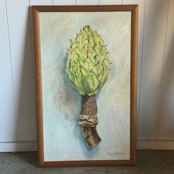 Magnolia seed pods painting by Mary Clemons 