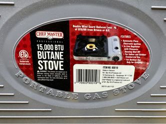 Chef Master 15,000 BTU Portable Butane Stove