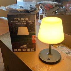 Cordless LED Table Lamp Touch Dimming, Rechargeable 