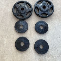 Hampton Rubber Coated Olympic Weight Plate Set 25-5lbs