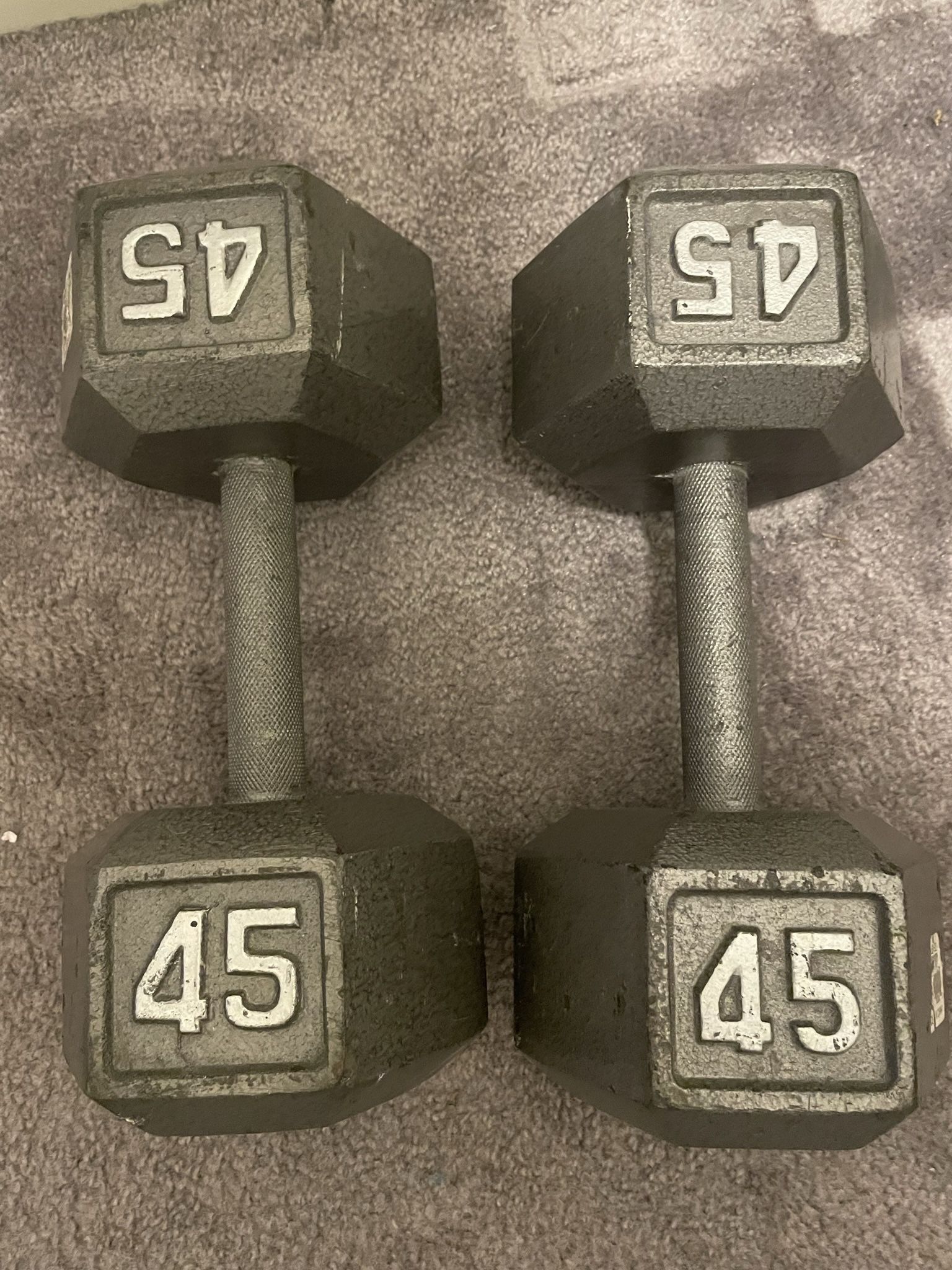 Set of 45 Pound Dumbbells