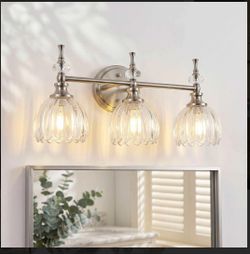 ANDY STAR 3-Light Vanity Light 3-Light Brushed Nickel Vanity Wall Light