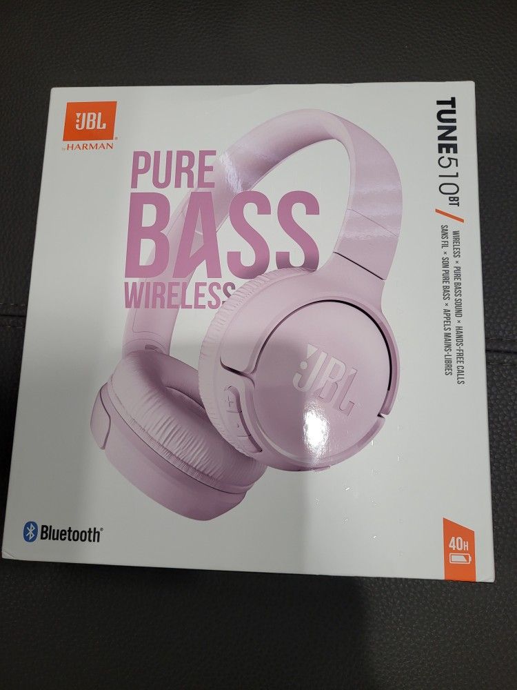 JBL Tune 510BT Wireless On-Ear Headphones with Pure Bass Sound Pink