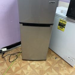 4.5 cu. ft. 2 Door Mini Fridge in Stainless Look with Freezer