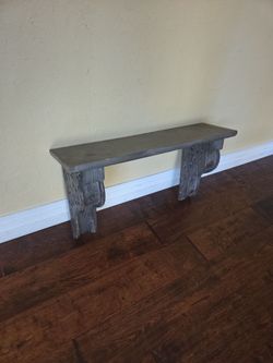 Rustic Gray Wood Corbel Shelf