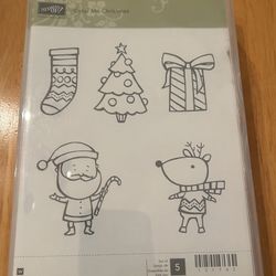 Stampin up Color Me Christmas Rubber Stamp Set