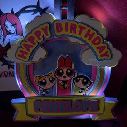 Powerpuff Girls Shaker Cake Topper with lights