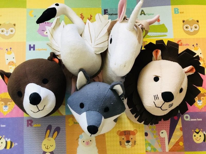 Pillowfort Animal Head Decorations - Swan, Unicorn, Lion, Bear, Wolf