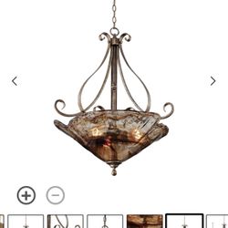 Franklin Iron Works Artisan Glass Pendant Light