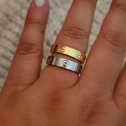 Love Rings Gold And Silver