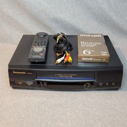 Panasonic Blueline 4-Head VCR PV-9455S Hi Fi VHS Player W Remote RCA Cables Tape