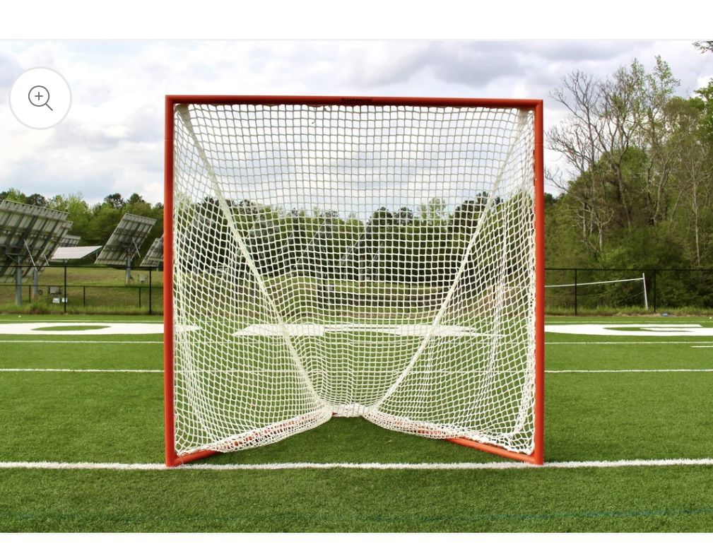 New in box Crankshooter High School Practice Goal & 6mm or 7mm Net Combo, 59 lbs, 6'x6'x7'
