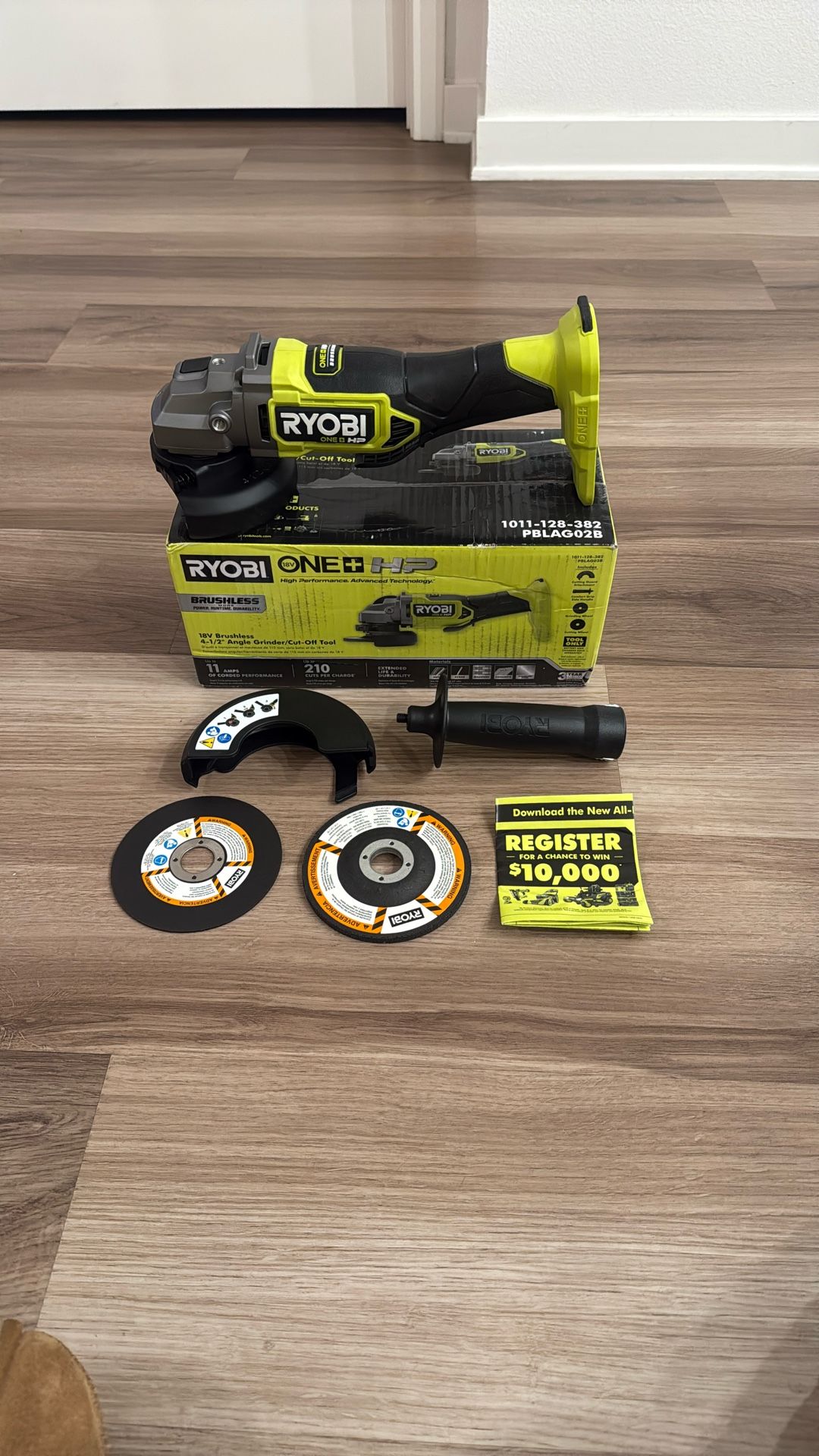 RYOBI ONE+ HP 18V Brushless Cordless 4-1/2 in. Angle Grinder (Tool Only)