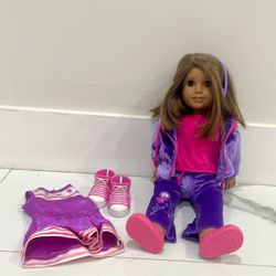 American girl Doll + Cheer Outfit