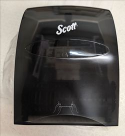 Scott Professional Manual Hard Roll Paper Towel Dispenser (46253) Black, Wall Mounted
