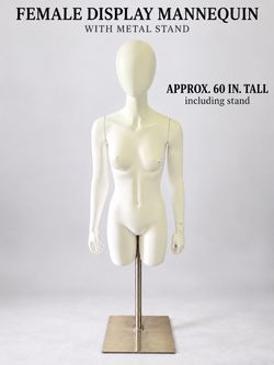 Female Display Mannequin with Metal Stand