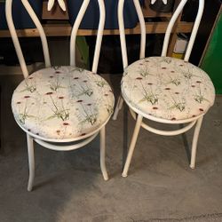 2 Super Sturdy Ice Cream Parlor Chairs. They Will Never Break.
