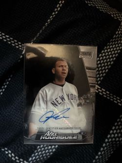 Alex Rodriguez Topps Stadium Club Chrome Certified Auto Card
