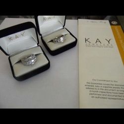 White gold Wedding Ring set Of All 3  from Kays Diamonds and white gold