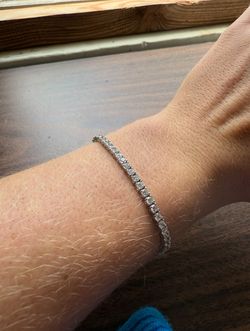SHOP GLD Tennis Chain + Tennis Bracelet in White Gold
