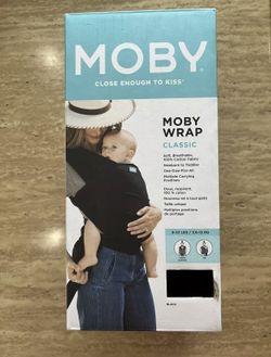Moby Classic Baby Wrap OneSize 8-33 Lbs. - Black