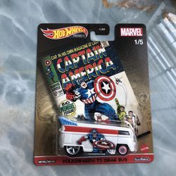 Hot Premium Car Culture VW Volkswagen T1 DRAG BUS Captain America MARVEL
